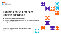 Reunión trimestral voluntarios: Seguimiento de actividades