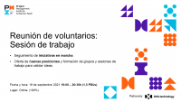 Reunión de voluntarios septiembre 2021